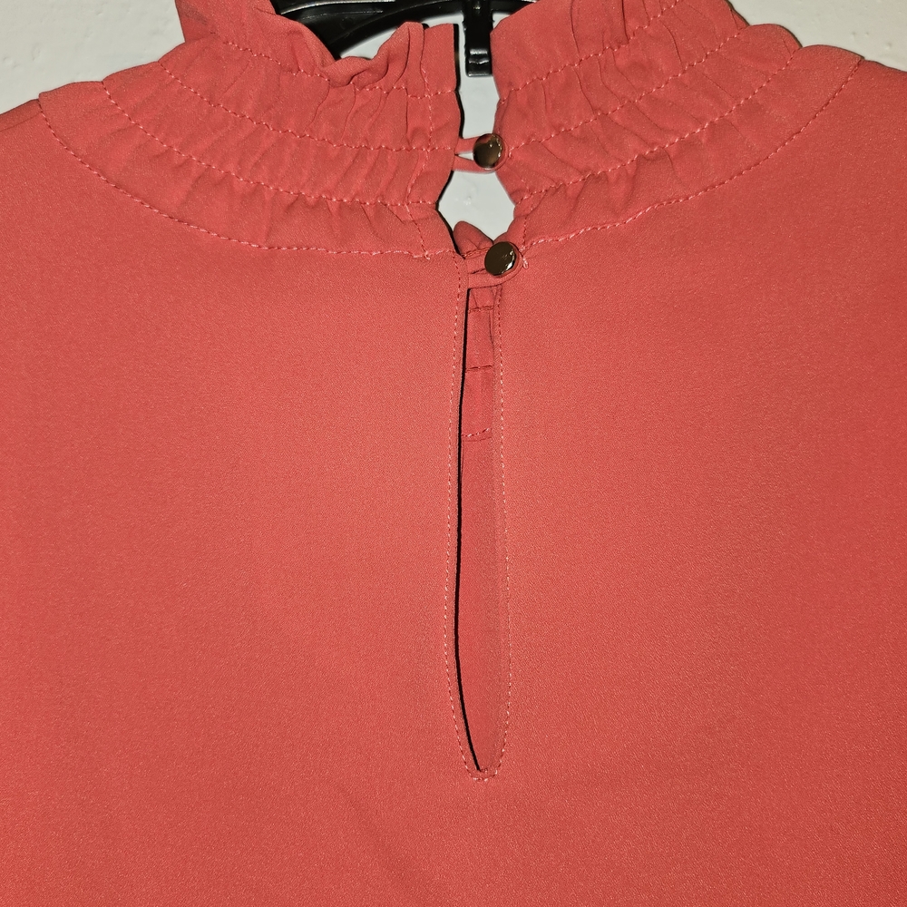 Ming Wang Coral Sleeveless Smocked-Neck Camisole - Picture 4 of 7